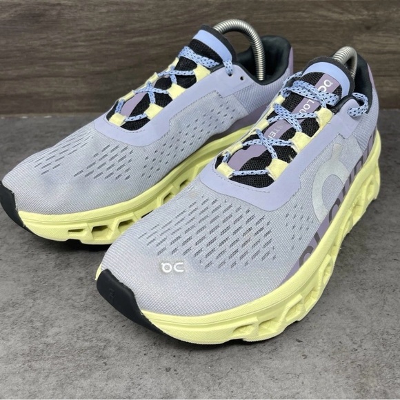 On Cloudmonster Running Shoes Womens Size 8.5 Purple Green Athletic Sneakers - Picture 2 of 6